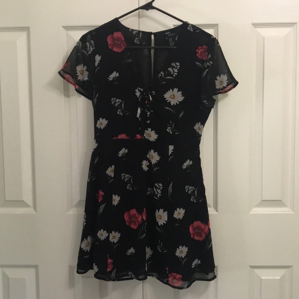 Black floral dress